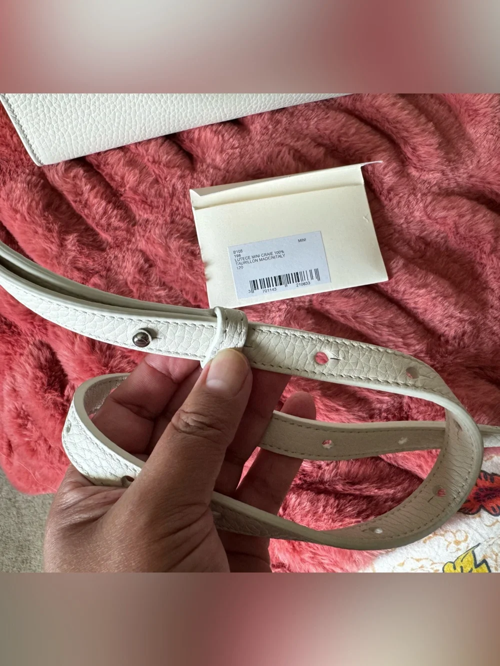 Michino Mini Craie Leather Satchel - Craie (Cream)